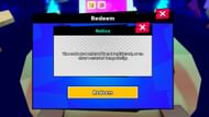 A Rift Hunters invalid code error (Image via Roblox)
